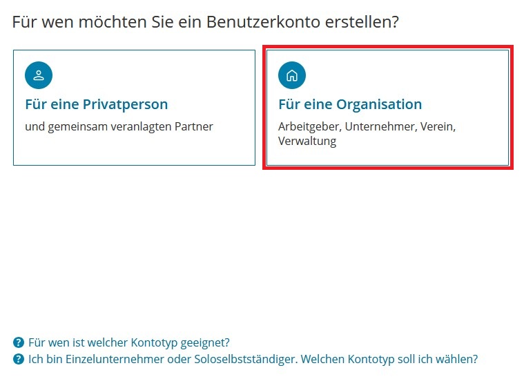 Elster Benutzerkonto