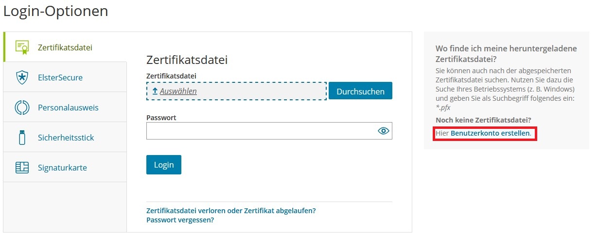 Elster Login