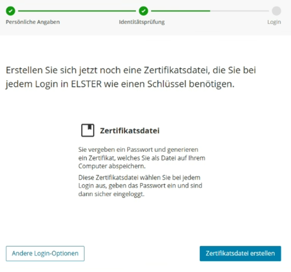 Zertifikatsdatei erstellen