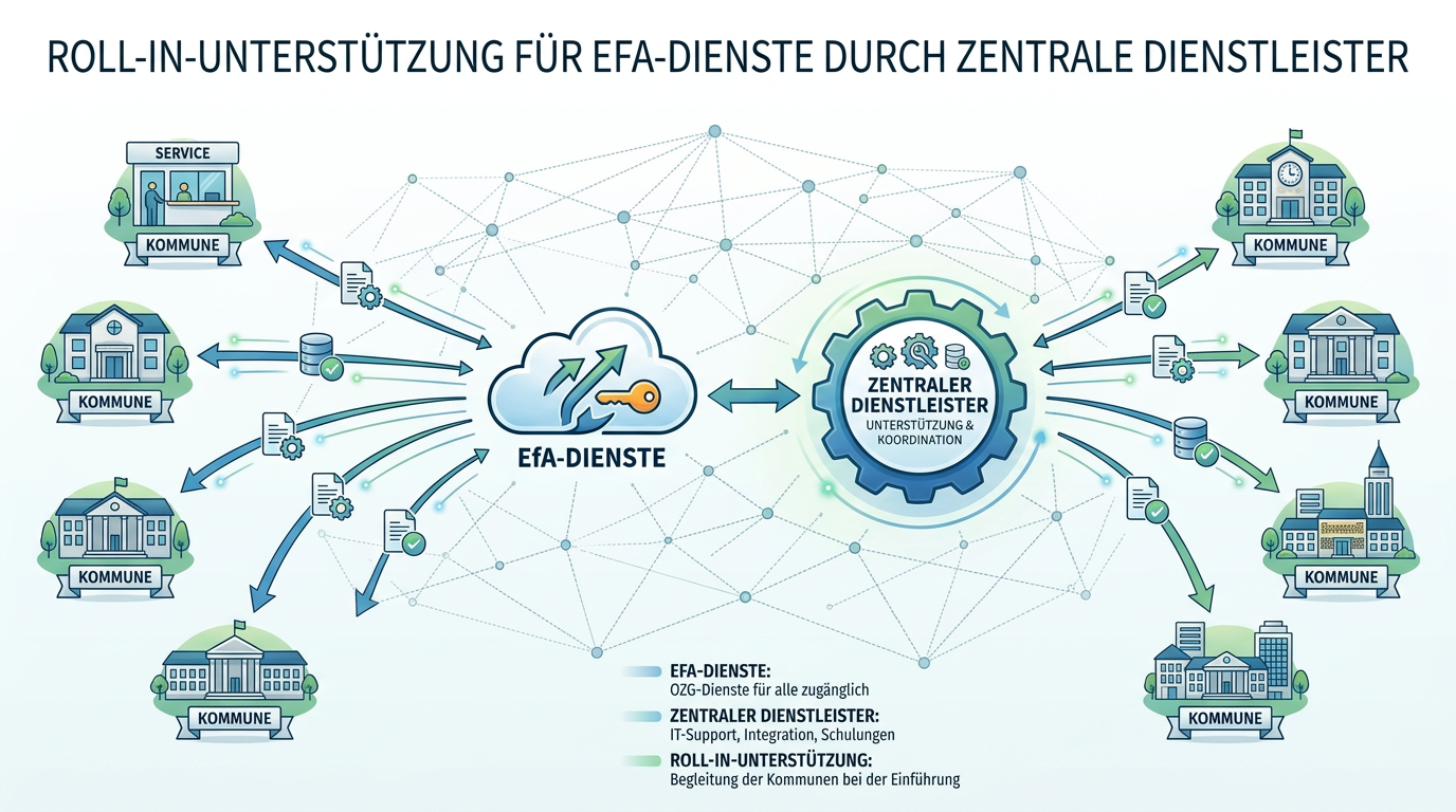 Roll-In-Unterstützung für EfA-Dienste durch zentrale DL